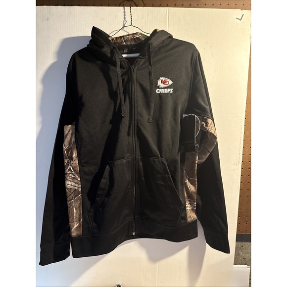 NFL Team Apparel Dunbrooke Black & Real Tree Camo Full Zip Hoodie Unisex Size SM - Picture 1 of 8